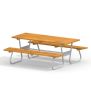 Miniaturka Wood-metal table with benches (2)